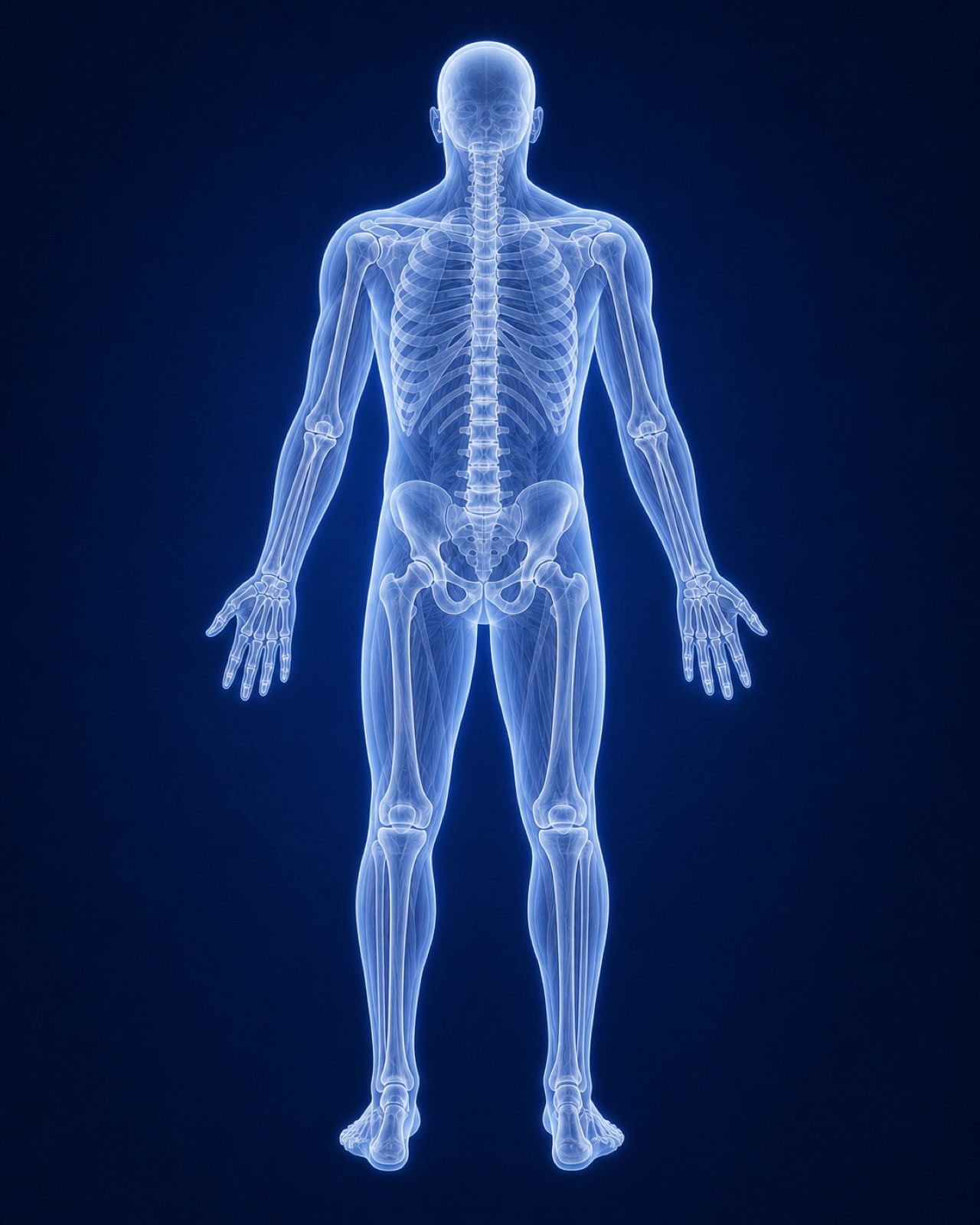 Ilustração anatômica do corpo humano visto de costas